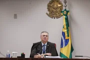 Ministro Flávio Dino no julgamento Ministro Flávio Dino no julgamento