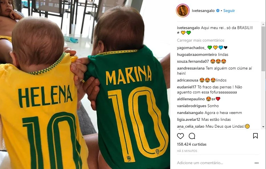 Em 20 minutos postada, a foto recebeu quase 500 mil curtidas Em 20 minutos postada, a foto recebeu quase 500 mil curtidas