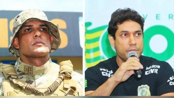 imagem colorida coronel e delegado afastados goias