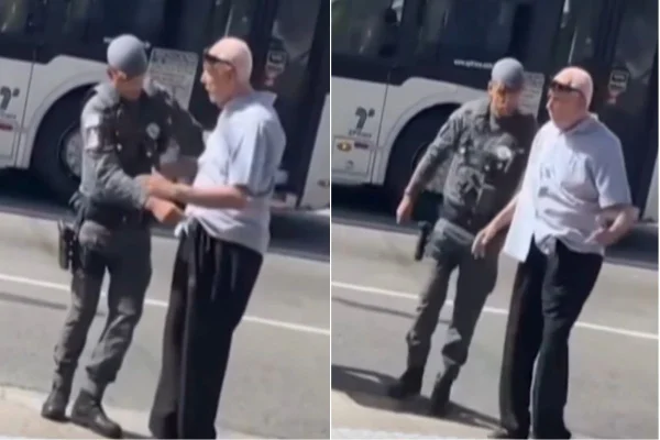 Imagem colorida mostra pm aposentado preso por matar cuidadora. Metrópoles