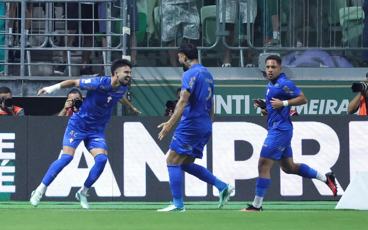 Flaco López comemora gol do Palmeiras contra o Bahia Flaco López comemora gol do Palmeiras contra o Bahia