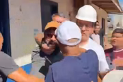 Prefeito de Macapá, Furlan agarra homem pelo pescoço em visita a obra de hospital