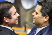 Davi Alcolumbre e Hugo Motta
