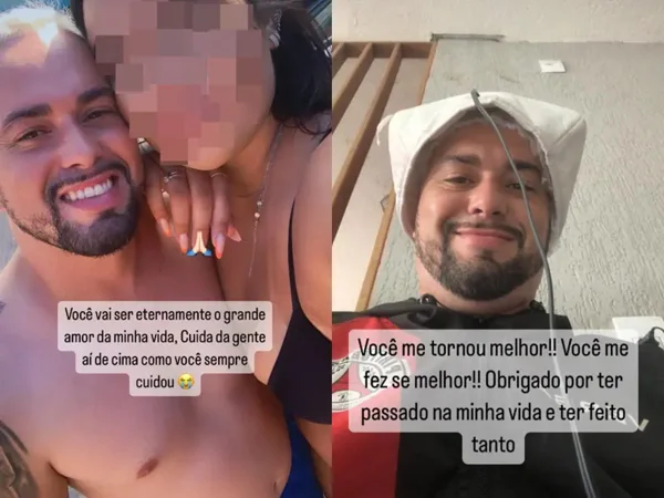Imagem colorida de homem e esposa - Metrópoles
