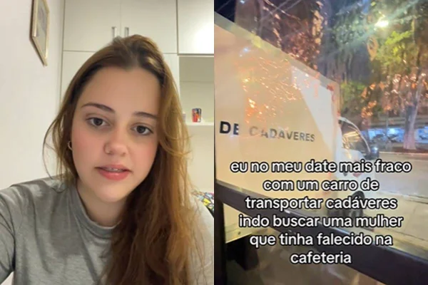 "A gente estava comendo e tinha um corpo morto lá em cima", disse a menina que viralizou ao gravar tragédia em cafeteria no Ipiranga, em SP - Metrópoles