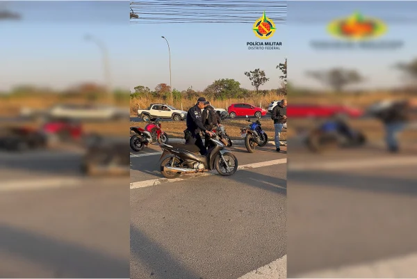 BPTran recolhe 27 motos e aplica 73 multas em 2h na Estrutural