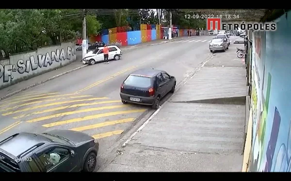 Ezequiel Lemos Ramos se rendeu e desarmado foi detido em flagrante por um policial militar de folg