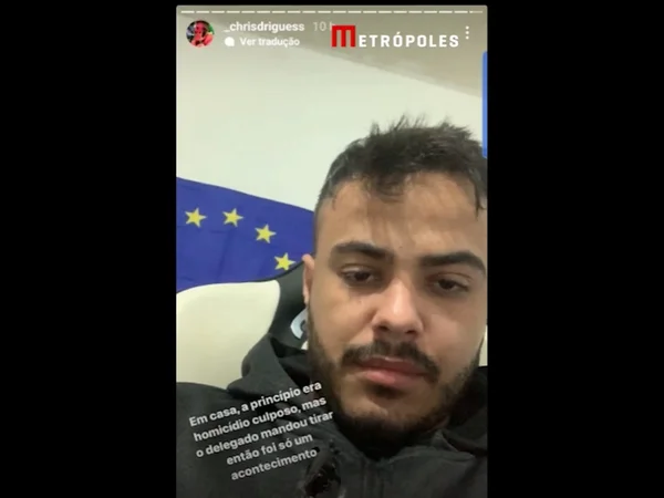 ele postou uma foto comemorando o fato de que não foi registrado nem mesmo homicídio culposo (sem intenção) pelo atropelamento