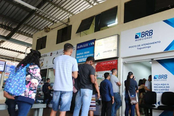 Posto de atendimento do BRB Mobilidade, em Taguatinga