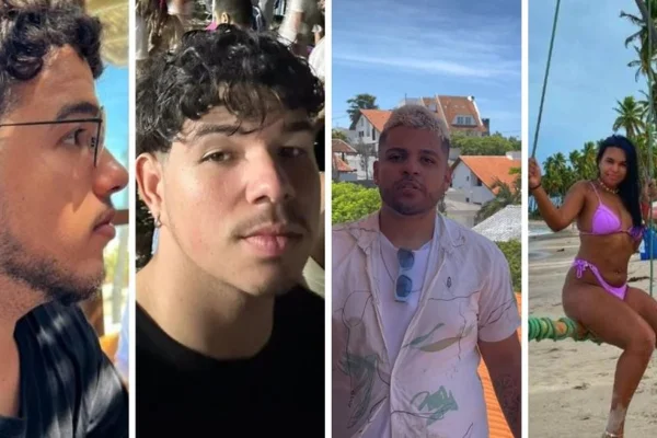 Imagem colorida mostra jovens mortos em Balneário Camburiú - Metrópoles