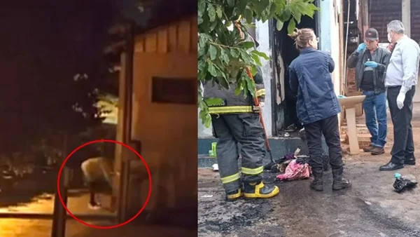 Câmera mostra mulher ateando fogo em banheiro e matando morador de rua