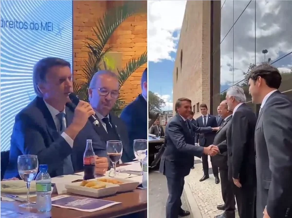 Bolsonaro no restaurante Coco Bambu
