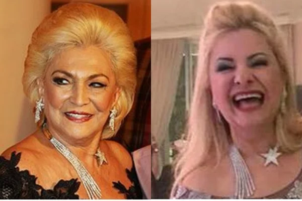 Montagem com fotos coloridas de Hebe Camargo e Lilian Gonçalves - Metrópoles