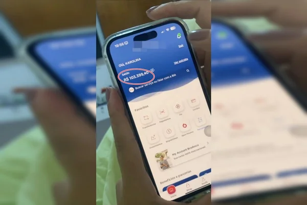 print de app bancário