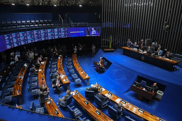 Plenário do Senado Federal durante sessão deliberativa ordinária