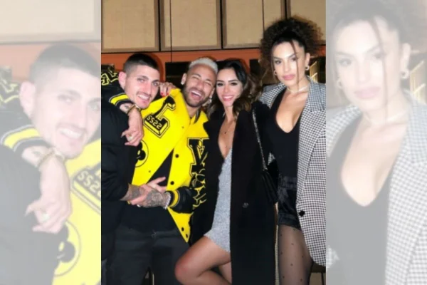 Verrati, Neymar, Bruna Biancardi e Jessia Äidi em um jantar em Paris