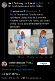 Print dos ataques à filha Roberto Justus Print dos ataques à filha Roberto Justus