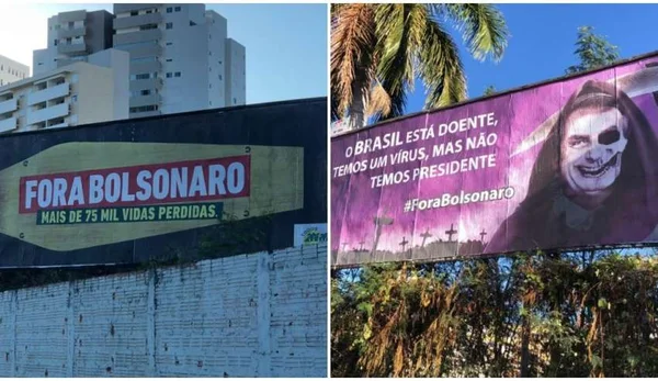Cidades mineiras espalham outdoors contra o presidente Jair Bolsonaro