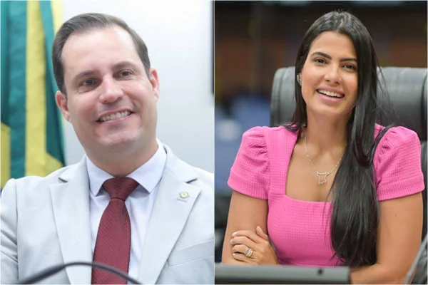 Foto colorida da deputada estadual Catarina Guerra e o deputado federal Nicoletti para concorrer a prefeitura de Boa Vista - Metrópoles