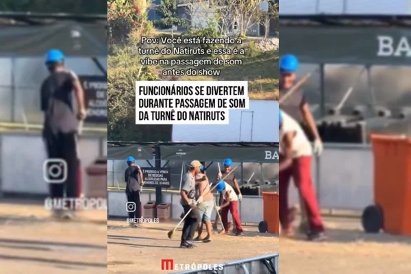 Trecho do vídeo dos trabalhadores dançando