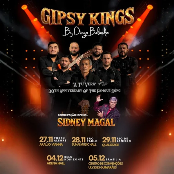 Ingressos para show de Gipsy Kings e Sidney Magal já estão à venda - destaque galeria