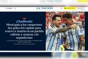 Jornal La Nacion após vitória da Argentina na Copa do Mundo Jornal La Nacion após vitória da Argentina na Copa do Mundo