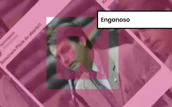 Imagem colorida de postagem enganosa