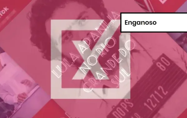 Imagem colorida de post enganoso sobre manifestações contrárias a Lula