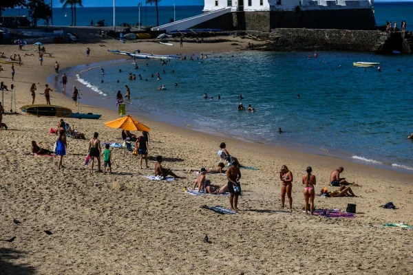 Imagem colorida, Porto da Barra na manhã desta quarta-feira (29)- Metrópoles