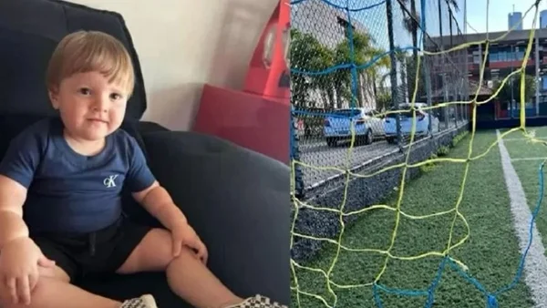Enrico morreu em rede de campo de futebol