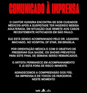 Shows de Hungria são adiados após suspeita de intoxicação por metanol
