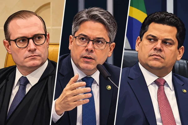 Cristiano Zanin, Alessandro Vieira e Davi Alcolumbre