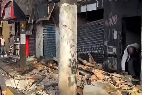 Sacada que desabou na zona sul de São Paulo