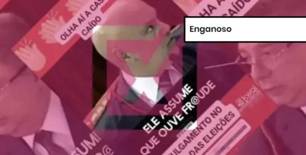 Captura de tela de post enganoso sobre Moraes ter admitido fraude nas eleições