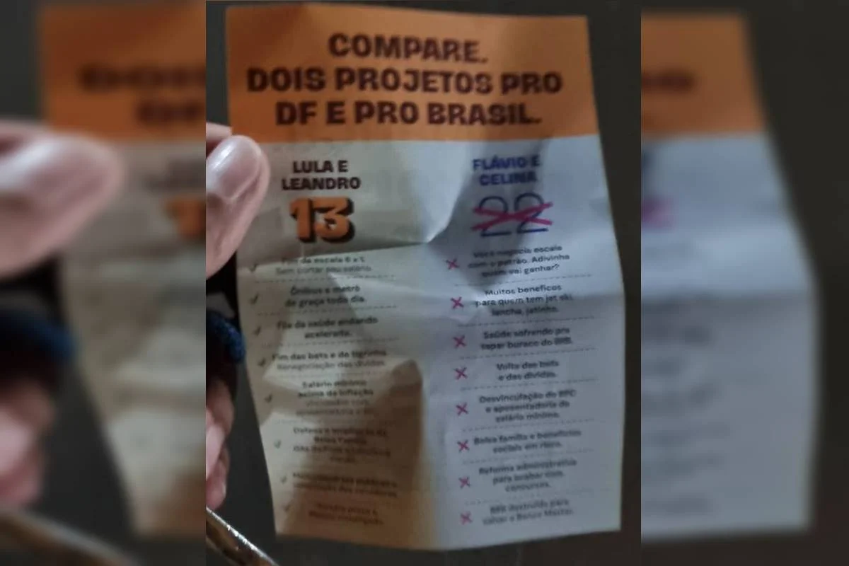Panfleto distribuído em ato de Grass tem número errado de Celina - imagem 1 Panfleto distribuído em ato de Grass tem número errado de Celina - imagem 1