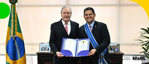 Ricardo Lewandowski e o presidente do Senado, Davi Alcolumbre