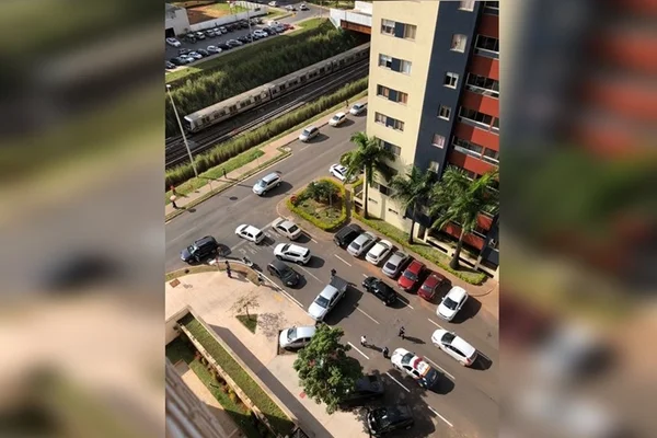 Perseguição e troca de tiros para Águas Claras em plena luz do dia