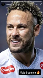 Neymar oublicou uma imagem sua com a legenda "Hoje é Guerra" Neymar oublicou uma imagem sua com a legenda "Hoje é Guerra"