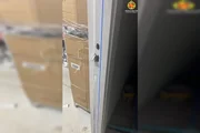 Porta arrombada pelo criminoso