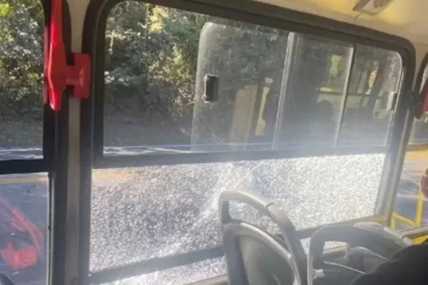 Imagem colorida, Passageira fica ferida após ônibus ser atingido por pedra em MG- Metrópoles