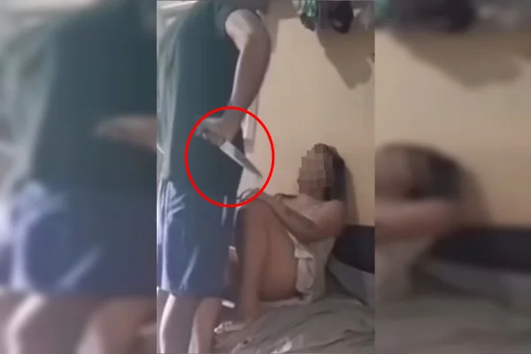 Momentes antes de matar filho, pai com faca discutiu com mulher