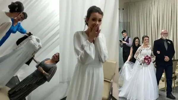 Vídeo: sogra organiza casamento surpresa em churrascaria e choca noiva