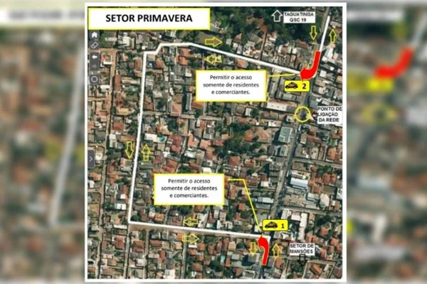 Para obras, Detran-DF interdita trecho de via no Setor Primavera
