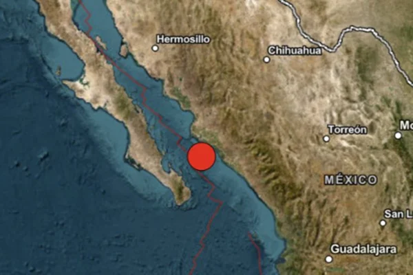 imagem colorida de registro de terremoto na costa do méxico