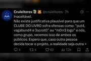 Cruleitores: clube de leitura de torcida do Cruzeiro é apagado após ataques - imagem 3 Cruleitores: clube de leitura de torcida do Cruzeiro é apagado após ataques - imagem 3