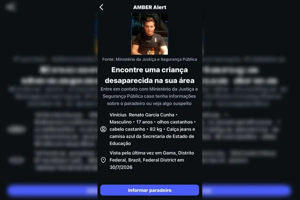 Adolescente de 17 anos desaparece no Gama e alerta é emitido no DF - destaque galeria Adolescente de 17 anos desaparece no Gama e alerta é emitido no DF - destaque galeria