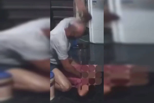 Homem agride esposa com tapas no rosto diante do filho do casal