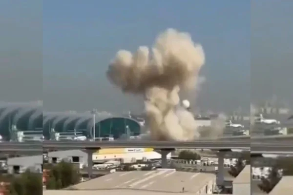 Imagens registram explosão perto do aeroporto de Dubai - publicada