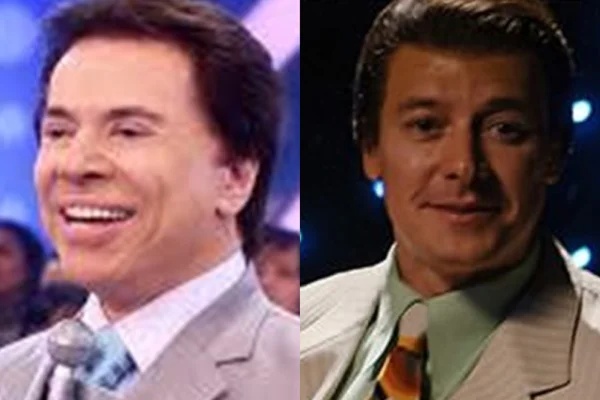 Montagem feita a partir de fotos de Silvio Santos e Rodrigo Faro - Metrópoles