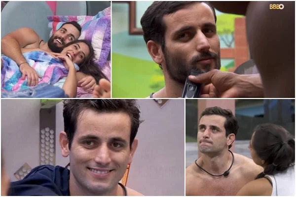 Montagem com quatro imagens de Matteus e Deniziane no BBB 24 - Metrópoles